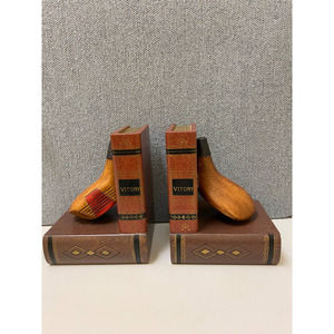 Golf Club Wood Driver Head Book Ends Vitory Bookends Vintage Style Library